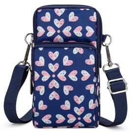 DOB SECHS dobsechs Women Mini Crossbody Phone Bag Shoulder Nylon Bags Wallet Sports Running Armband for Ladies Girls, Removable Straps