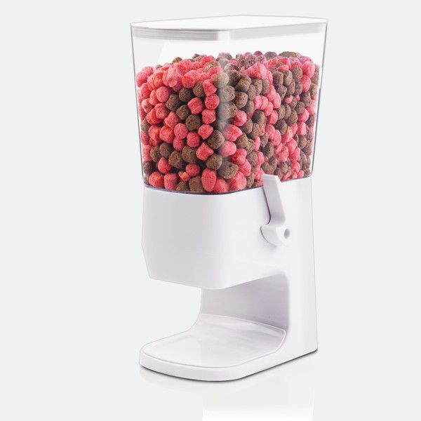 Cereal Dispenser Countertop White, 3.2L Dry Food Dispenser Snack Organizer