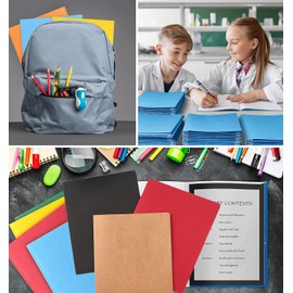 Pack of 10 A4 Cardboard Presentation Folders with Pocket, Document Folder, DIN A4 Document Holder, Index Folders, Portfolio Folders, Project Folders, Offer Folders, Work Folders