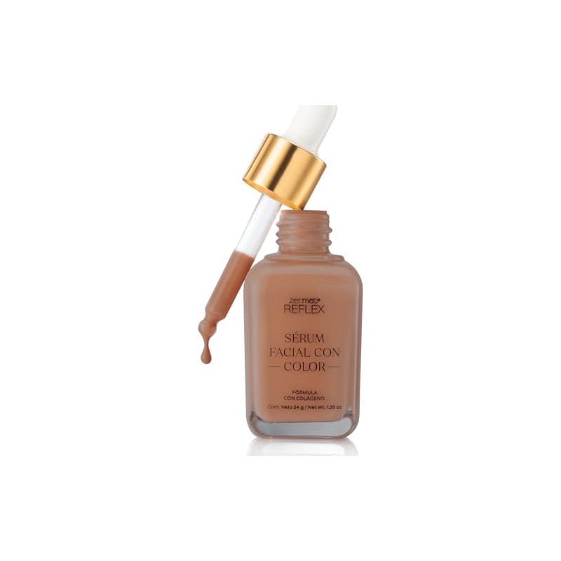 Serúm Facial con Color y Colágeno, Color Nuez Fórmula con