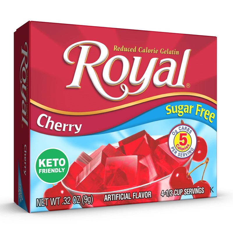 Royal Cherry Gelatin Dessert Mix, Sugar Free and Carb Free