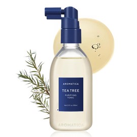 AROMATICA Tea Tree Purifying Tonic, Paraben, Silicone, Sulfate-free | Vegan | Soothing & Cooling Tonic for Your Scalp | Helps Hair Look Healthier and Nourished | Natural Ingredients Only (3.38oz)