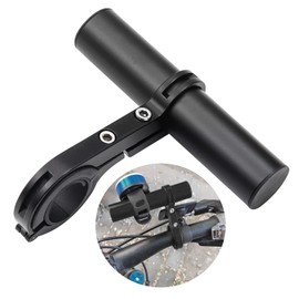 NWpangu Bike Handlebar Extender, Single Clamp Aluminum Alloy Black Bicycle Handlebar Extension Bracket for Holding Motorcycle Speedometer GPS Phone Mount.