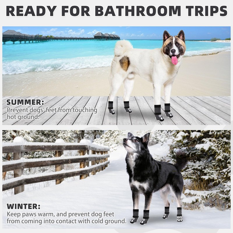KOOLTAIL Dog Socks for Hot/Cold Pavement to Prevent Licking Paws,Dog
