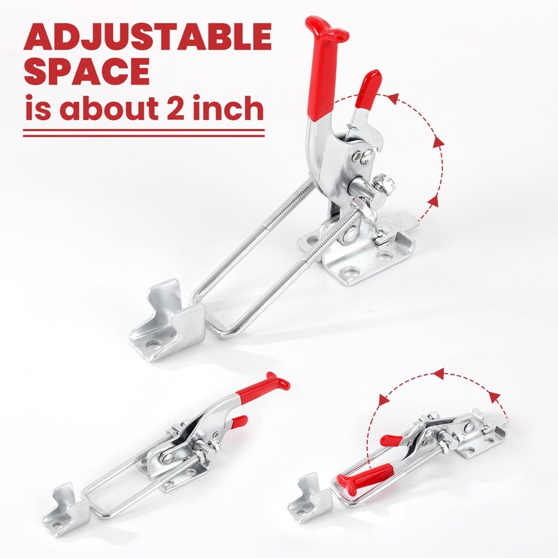 8 Pack Heavy Duty Toggle Clamp Latches 431 Type, 2000Lbs
