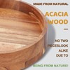 9 Inch Acacia Wood Lazy Susan Organizer for Cabinet, Lazy
