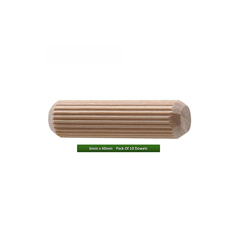 Fort Fasteners Wooden Dowel 6mm x 40mm Pack of 10