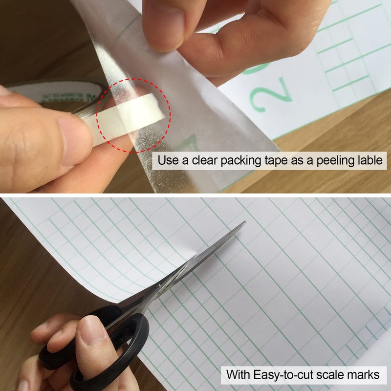 Shackcom Clear Contact Paper Roll Self-Adhesive Kitchen Backsplash Wall Protector