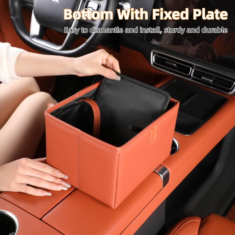 Qirc New Leak-Proof Car Trash Can, Universal Hanging Auto Garbage