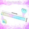 YUXIANLB 2Pcs Flexible Ruler, 12 inches Color Transparent Plastic Rulers,