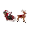 Kurt Adler Fabriché 10-Inch Santa in Sleigh with Deer Tablepiece
