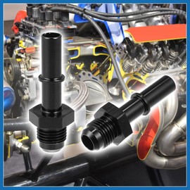 A ABSOPRO 6AN Male to 3/8" Car Fuel Hose Pipe Adapter EFI Fitting Black Item Replacement