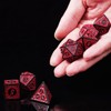 ORUZA DND Dice Set Engraving Pattern Polyhedral DND Dice Set