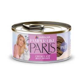 Weruva Paris Hilton Pamper Like Paris Chicken and Beef Dinner Paté 2.47oz Can, Pack of 12