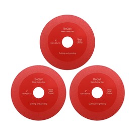 Glass Cutting Disc 4 Inch 3pcs BeQell Diamond Saw Blade for Glass, Jade,Wine Bottles,Tile,Ceramic,Marble,Ultra-Thin Saw Blade Wheel Diamond Cutting Disc for Angle Grinder with 20mm Arbor Hole