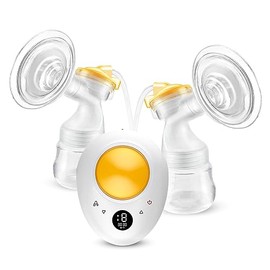 Dooer DSP-8001D Bomba eléctrica Doble para alimentación Bomba Manos Libres con luz Nocturna 3 Modos y 9 Niveles de succión Bajo Nivel de Ruido...     