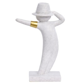 Pointnio Michael Jackson Sculpture, MJ Souvenirs Statue,Michael Jackson Memorabilia Gifts, Funny Figurines Decorations(White)