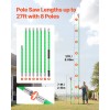Manual Extendable Pole Saw 3.87-27 Ft High Carbon Steel Blade