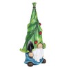 Exhart Solar Garden Gnome Statue, LED Hat,Ladybugs & Trowel, Durable