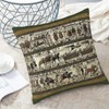 Bayeux Tapestry Throw Pillow Covers 18"X18" Cozy Velvet Square Throw