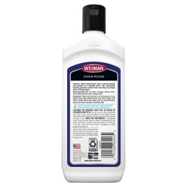 Weiman 8 Oz Silver Cleaner Polishing Cloth Anti Tarnish Formula Long Lasting Shine