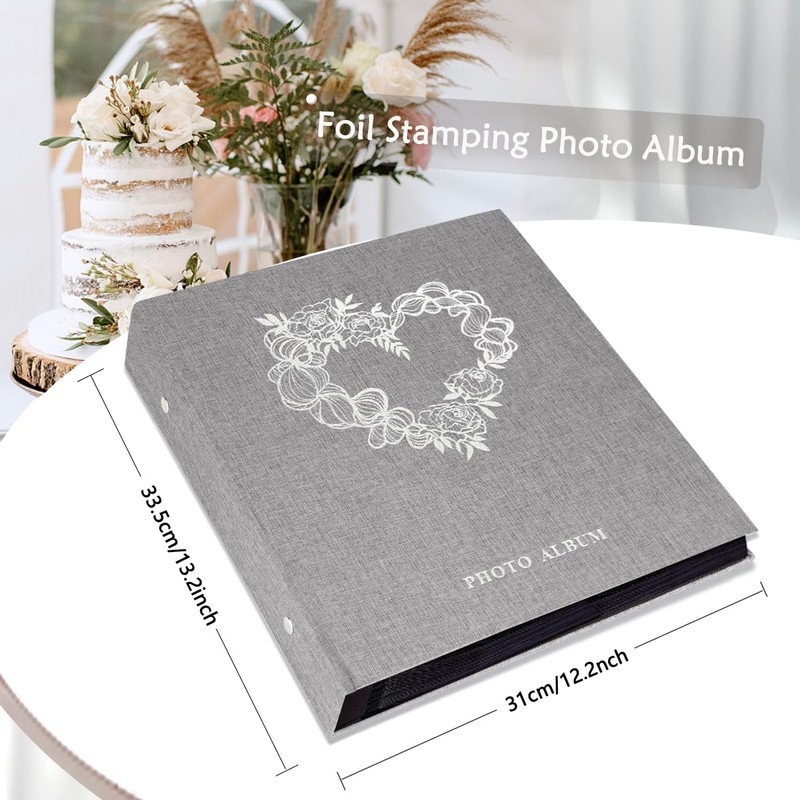 Miaikoe Photo Album 6x4 Slip in, Linen 600 Pockets Photo