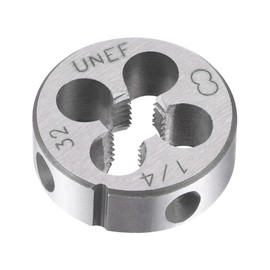 sourcing map Round Die 1/4"-32 UNEF Alloy Machine Thread Repair Hand Tool