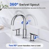Hurran 8 Inch Chrome Widespread Bathroom Faucet, Double Handle Sink