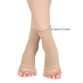 IKOPFLN 1 Pair Ankle Support Gel Heel Socks Ankle Protection Ankle Bandage Heel Sleeves (Khaki), M, red