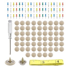 Yourkar 60 PCS Car Roof Headliner Repair Kit, Auto Roof Snap Rivets Retainer with Installation Tool, Automotive Ceiling Cloth Fixing Repair Buckle, Universal Car Accessories (Beige, Fleece)