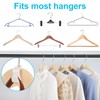 100 PCS Space Saving Hanger Hooks and Clips for Plastic