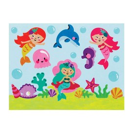 Baker Ross FE166 Mermaid Stickers for Kids - Pack of 600, Craft Stickers for Children, Value Pack, Ideal for Arts and Crafts Projects, Childs Scrapbook Stickers and Reward Charts