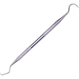 MedTool Dental Scraper Tool - Dentist Pick, Medical Stainless Steel, Dental Tarter Scraper for Tooth Stains Remover, Dentist Home Use Tools, Silver