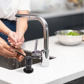 Sink Soap Dispenser 2 Pcs Built-in 350l Liquid Soap Dispenser Stainless Steel 360° Rotation Nozzle Sink Dispenser Pump for Kitchen Sink Bathroom