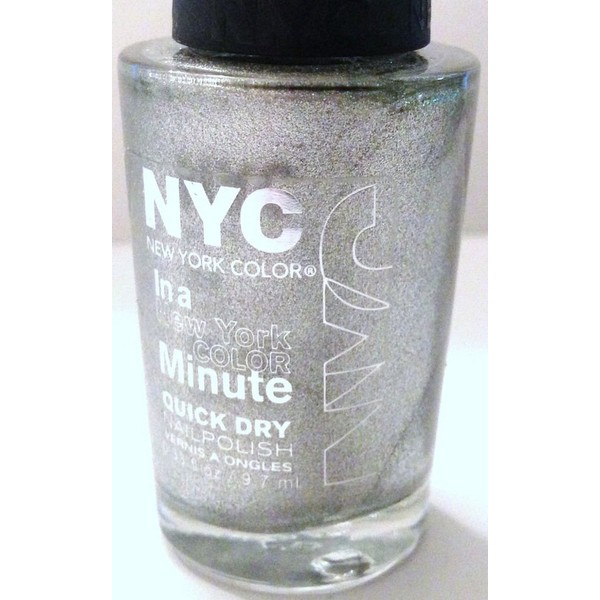 New York Color Nail Polish, Quick Dry, Tribeca Silver 292 0.33 Fl Oz (9.7 Ml) by N.Y.C.