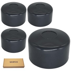 SKIR'CO Pack of 4 Fence Post Caps Round 51 mm Grey Plastic Caps for Round Fence Posts Fence Post Covers Anthracite Grey 7016