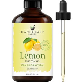 Handcraft Blends Lemon Essential Oil – Huge 4 Fl Oz – 100% Pure and Natural – Premium Grade Essential Oil for Diffuser and Aromatherapy, Skin, Massage, Candle and Soap Making Fragrance