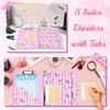 1 Inch 3 Ring Binder with Clipboard, Cute Binder Pink