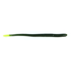 Roboworm RWSR-8K1M Straight Tail Worm Bait (Mean Green, 6-Inch)