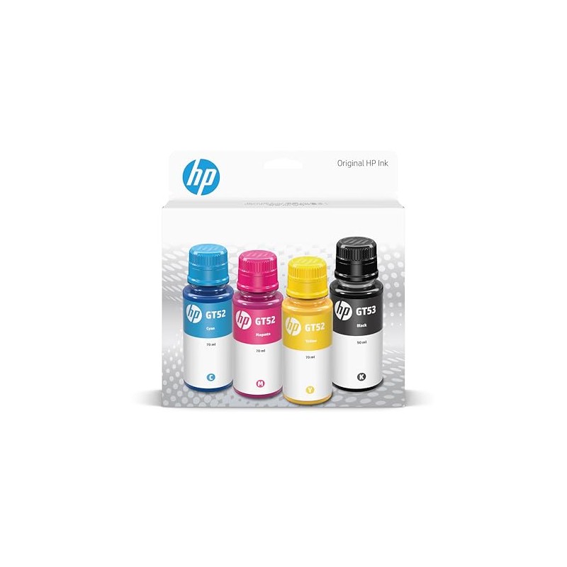 HP GT52 CMY/GT53 Black Ink 4 Bottles