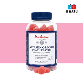 블프데이 협력사 아이들 비타민 C&D 3000 복숭아맛 PEACH FLAVOR 100구미 2통 / 아이들 비타민 C&D 3000 복숭아맛 PEACH FLAVOR 100구미 2통