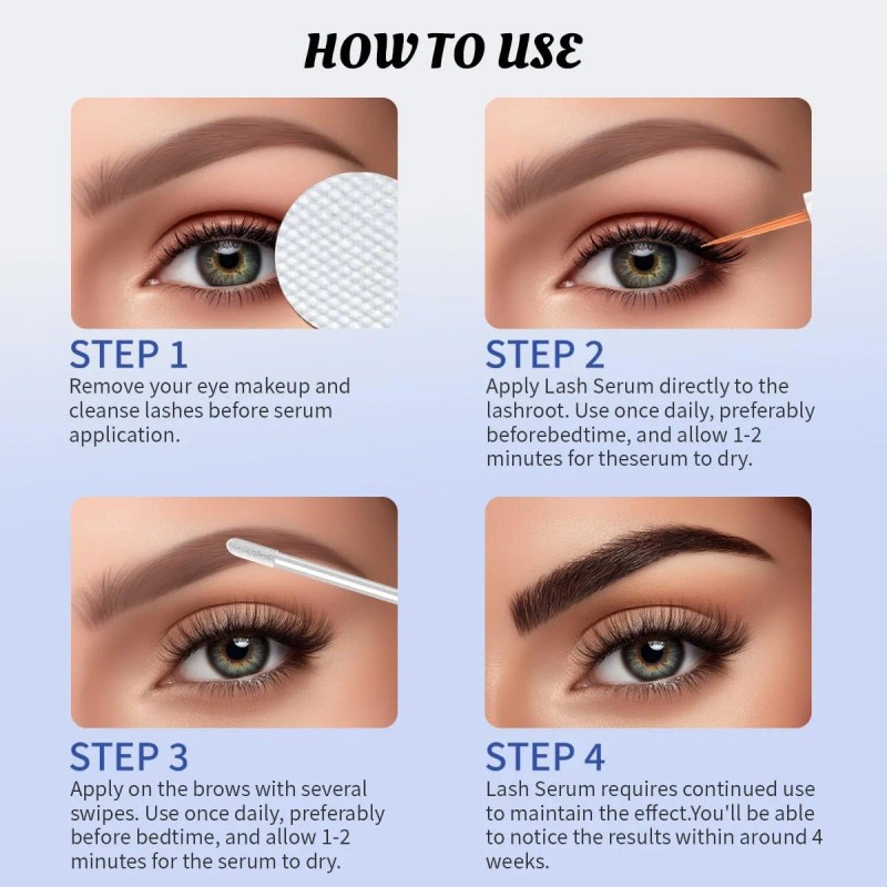Set De Sérum Para Estimular Crecimiento De Pestañas Y Cejas