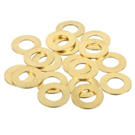 MECCANIXITY 18 Pack Brass Flat Washer, M12 Copper Washers Crush Washer Kit Assortment, 12mm ID, 24mm OD, 1.2mm Thick for Bolts Screws Machinery Repair, Outdoor Construction