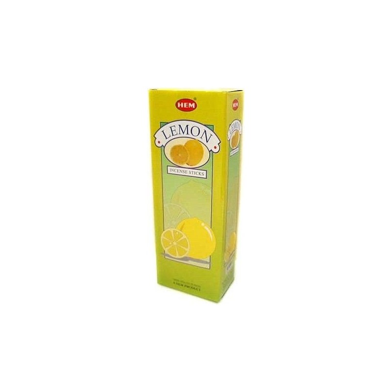 NEW: HEM "LEMON" HEXA INCENSE STICKS, 6 PACKS X 20
