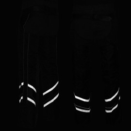 Milwaukee Leather MPM5705 Men's Black Vented Textile Chaps with Leather Trim and Snap Out Liner - Large