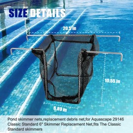 LikeLion 09015 Pond Skimmer nets-6" Standard Debris Net,for Aquascape Large Mechanical Classic Pond,Replacement for Aquascape Classic Series Skimmer