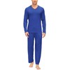 JINSHI Men's Soft Cosy Pyjamas PJ Set Full Length Sleeve