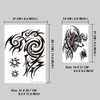 Large Tribal Temporary Tattoos, Big Totem Tattoo Stickers for Men