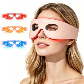 Under Eyes Red Light Mask for Eyes with 4 Light Modes & Timer
