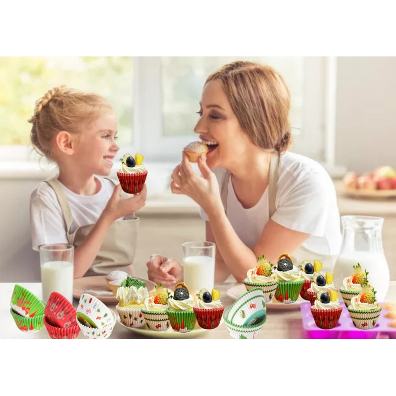 Pack of 200 Muffin Cases Paper, Cupcake Moulds, Disposable Baking